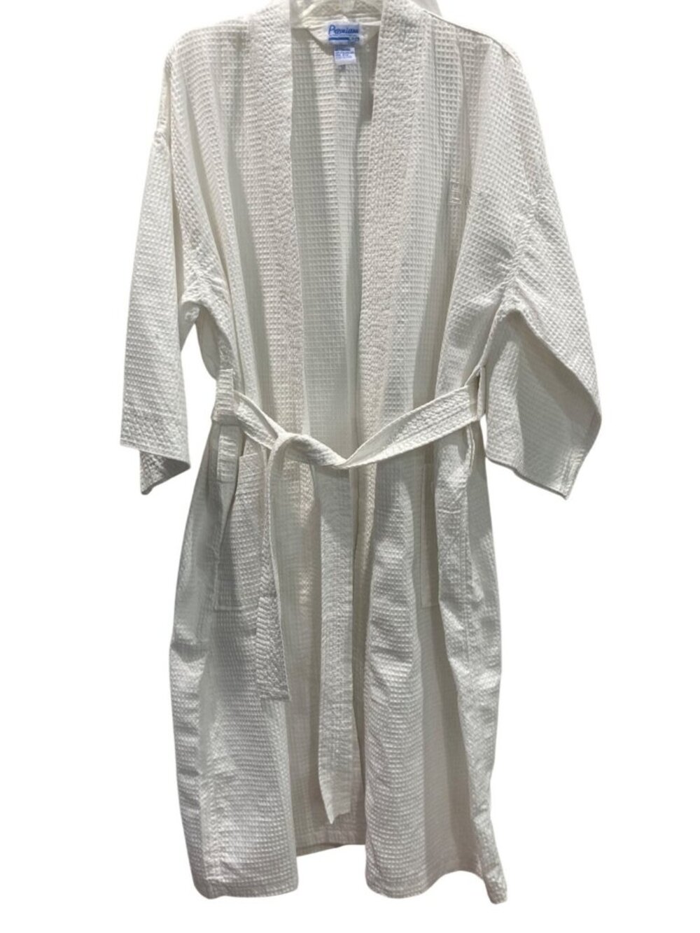 Royal Caribbean International Waffle Weave Cotton Bathrobe OS White Loungewear